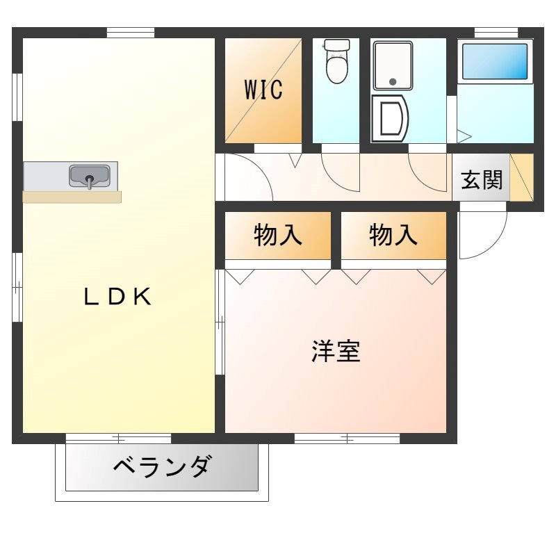 ウィルモア今泉C 202号室 間取り