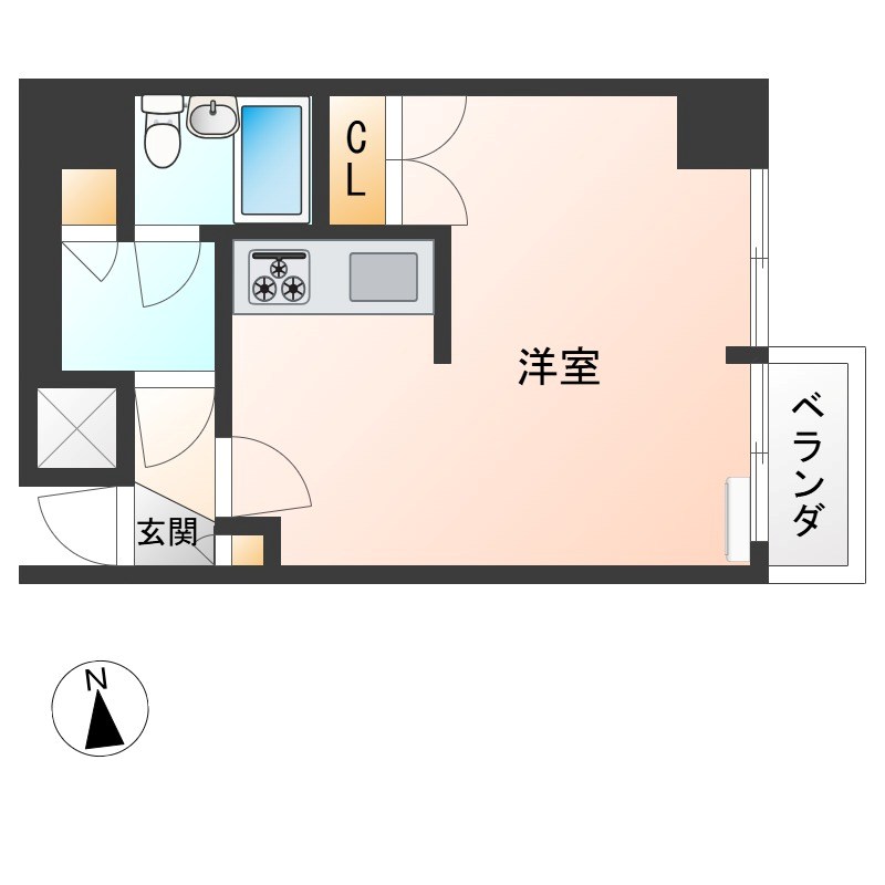 パークヒルズ宿郷 508号室 間取り