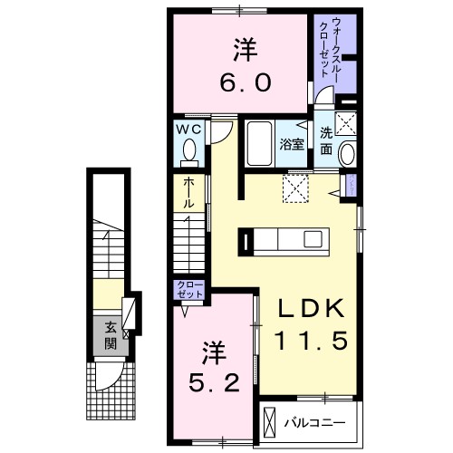 ヴィラ・セラーダ 203号室 間取り