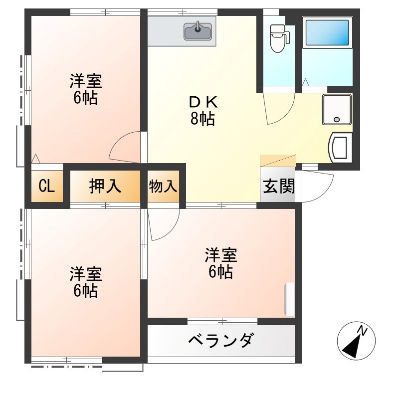 ホリディハイツ 101号室 間取り