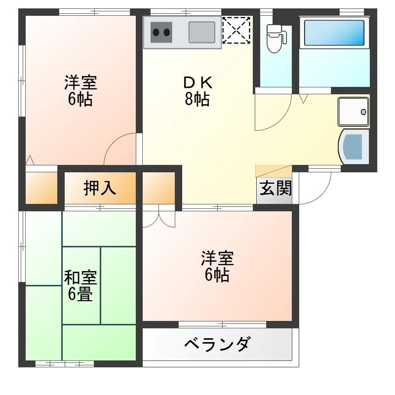 ホリディハイツ 101号室 間取り