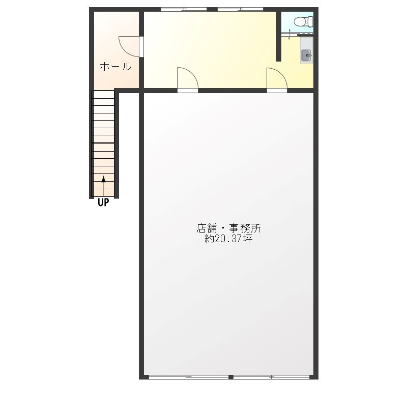 ビジネスコート陽東 D号室 間取り