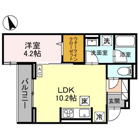 Re TORISIA南大通り 102号室 間取り