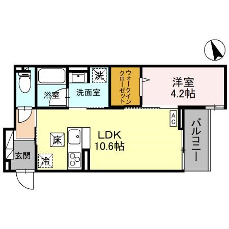Re TORISIA南大通り 103号室 間取り
