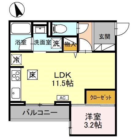 Re TORISIA南大通り 101号室 間取り