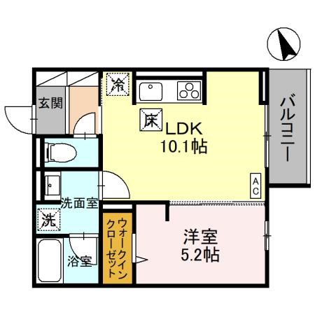 Re TORISIA南大通り 105号室 間取り