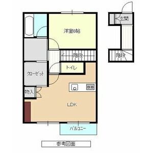 リリーバーベナＢ棟  202号室 間取り