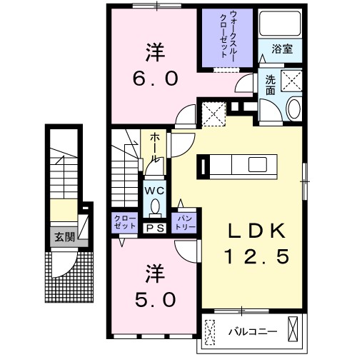 ピアチェーレⅠ 203号室 間取り