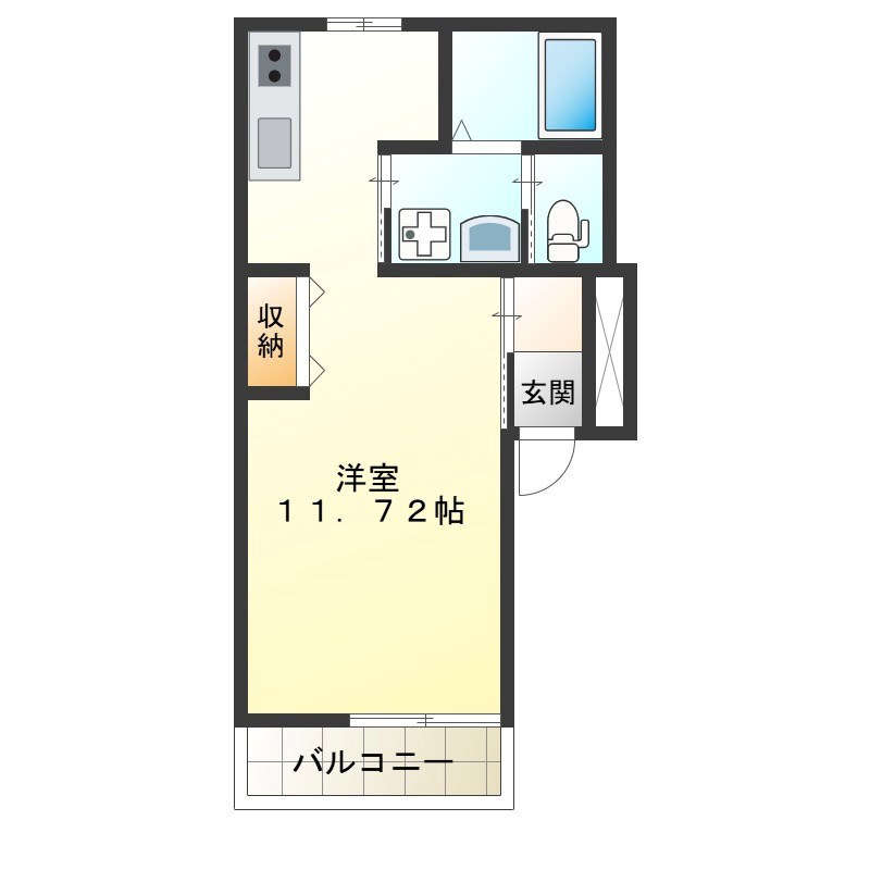flat城山 202号室 間取り