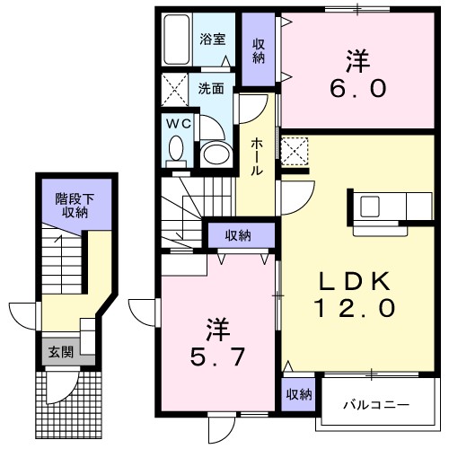 Ｇｏｏｄ　Ｉｍｐｒｅｓｓ　Ａ 201号室 間取り