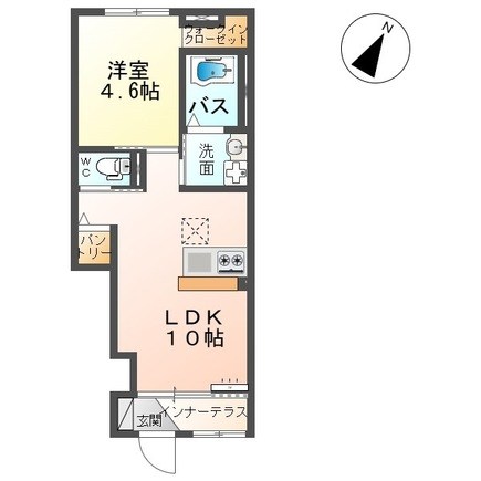 セレーナ 105号室 間取り
