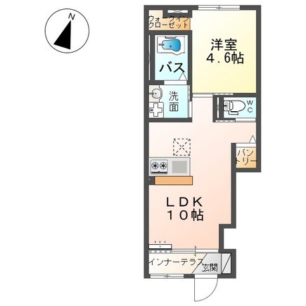 セレーナ 106号室 間取り