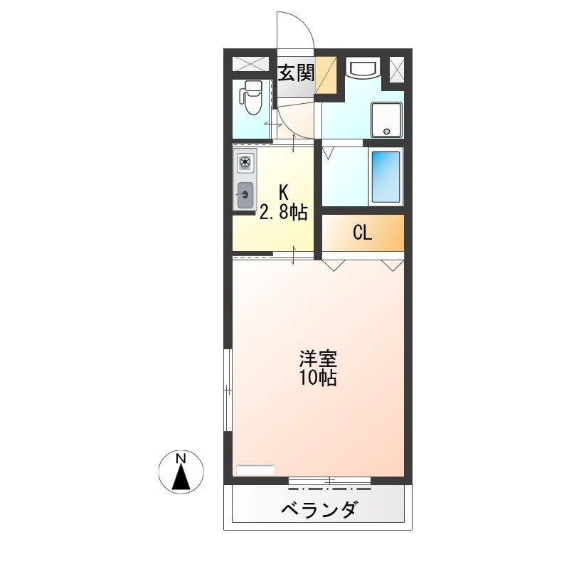 グリーンシャトリエⅡ 405号室 間取り