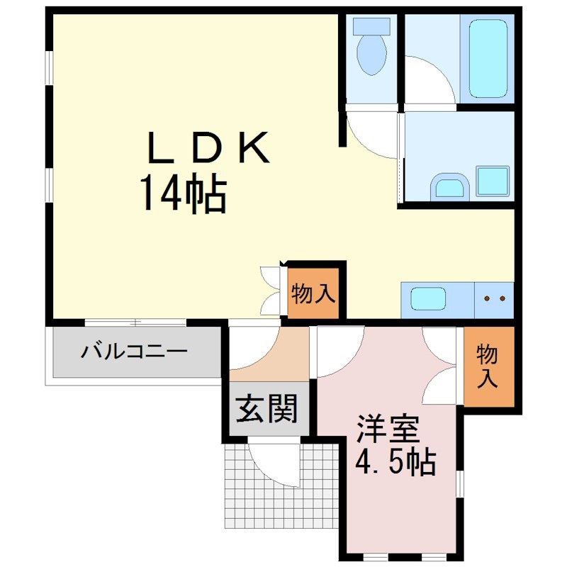 M-Ⅲ 103号室 間取り