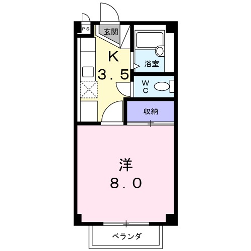 カーサヴィオラ 201号室 間取り