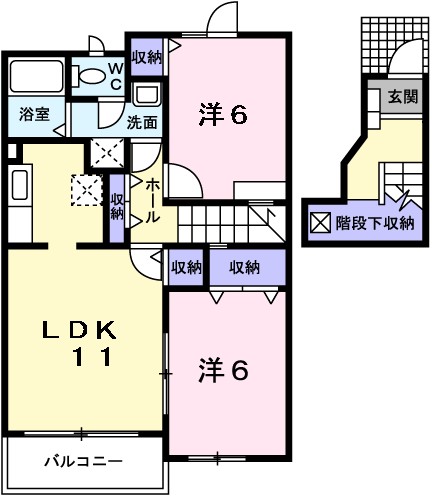エテルノ　Ⅱ 202号室 間取り