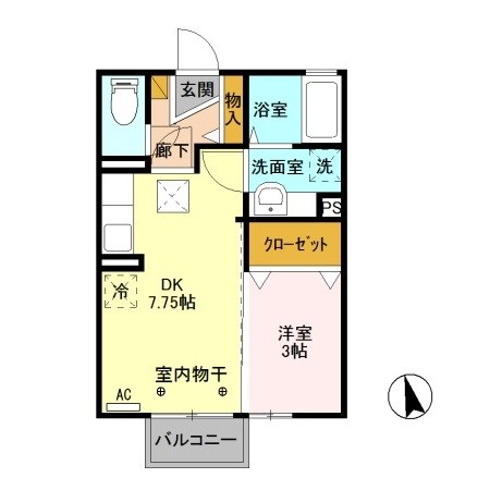 アルカディアD 間取り図