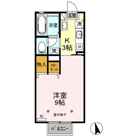 アースアイランドⅤ 206号室 間取り