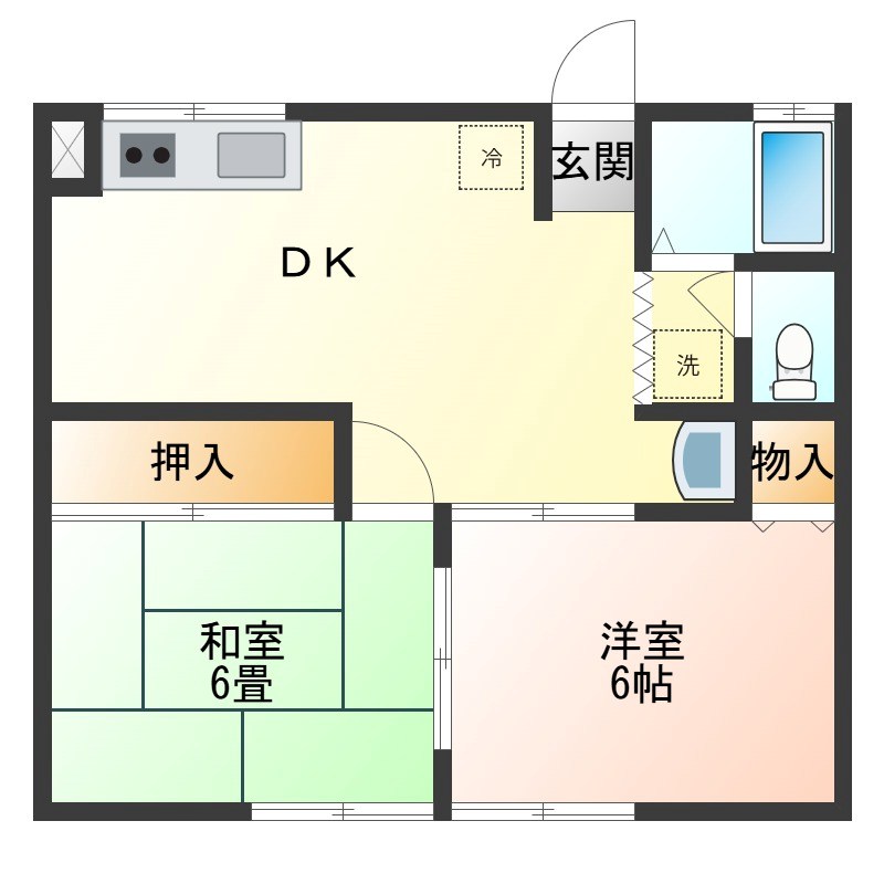 シティハイム藤 205号室 間取り