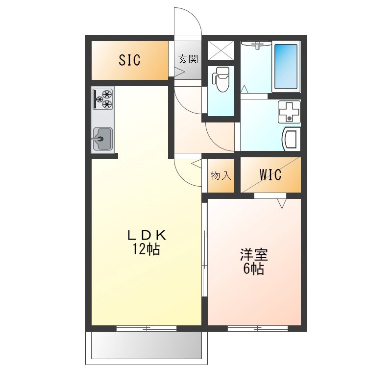 Villa Adriana　C棟 303号室 間取り