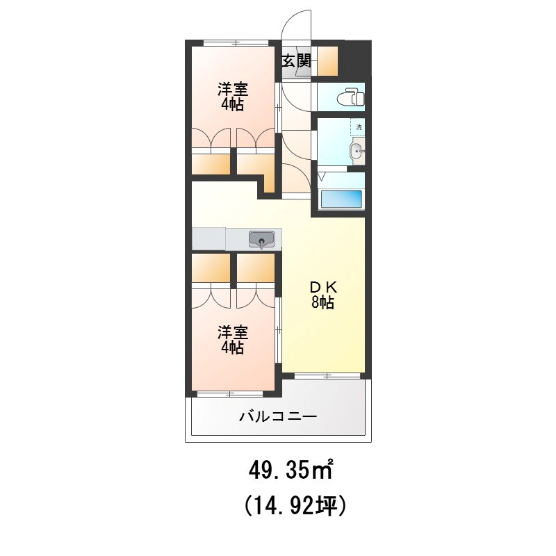 グランドハイツ睦町 間取り図