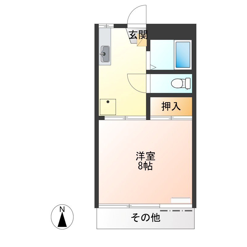 グリーンハウス  102号室 間取り