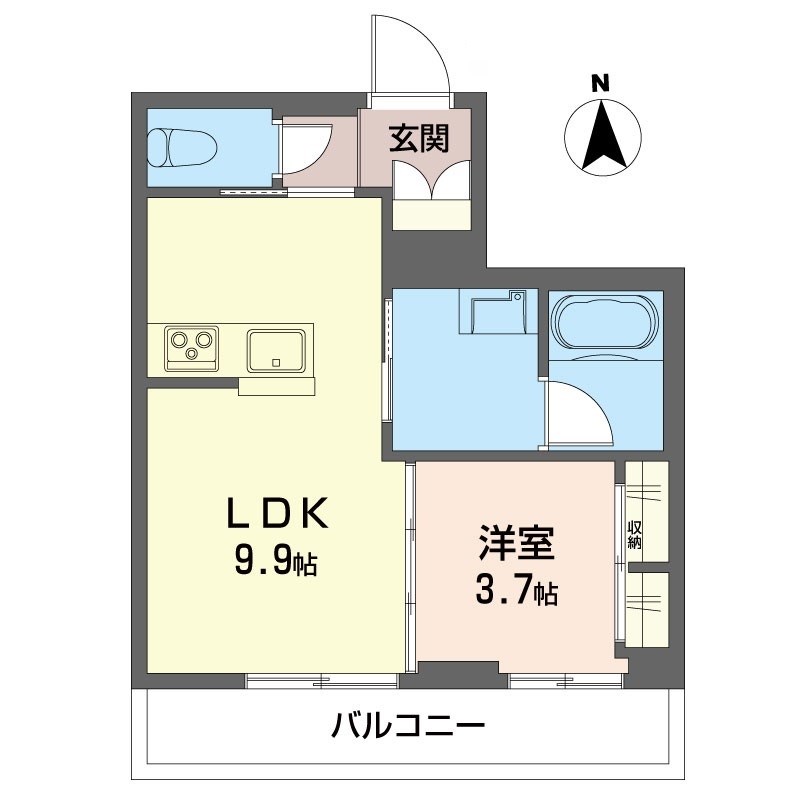 カーサ・コン・クラッセ元今泉 103号室 間取り
