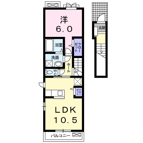 ベル・フィオーレ 204号室 間取り