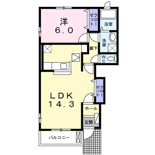 リュクセル弐番館 101号室 間取り
