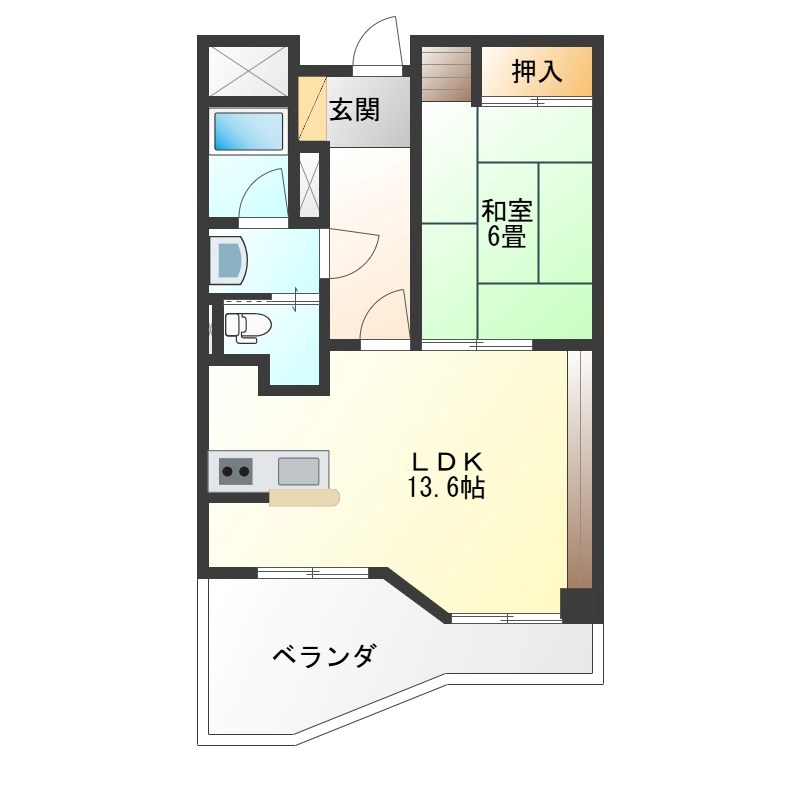 シーズ益子 313号室 間取り