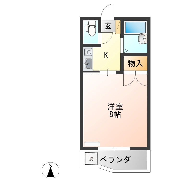 峰ヶ丘ハイツ 503号室 間取り