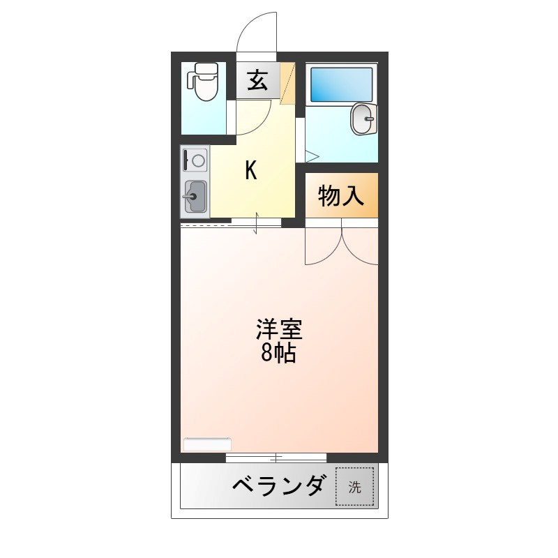 峰ヶ丘ハイツ 503号室 間取り