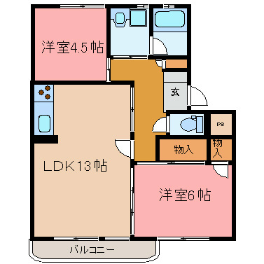 ロワールレジデンスⅢ 105号室 間取り
