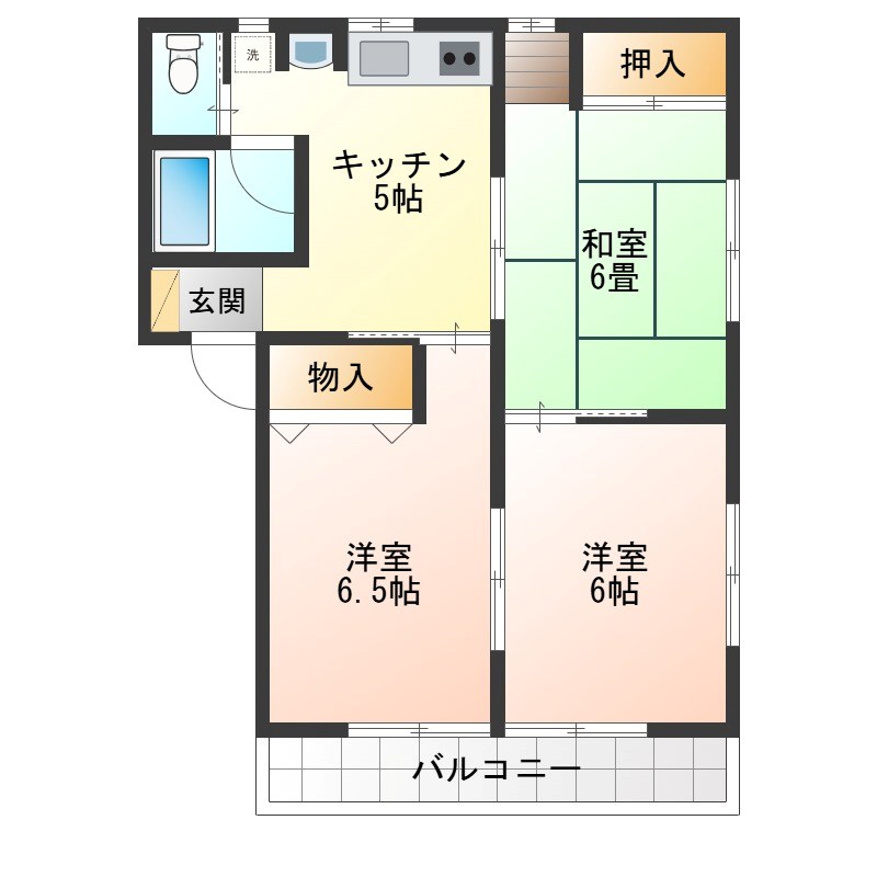 イーストヒルⅠ 202号室 間取り