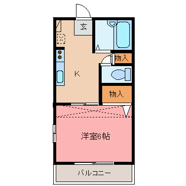 フォーシーズン  203号室 間取り