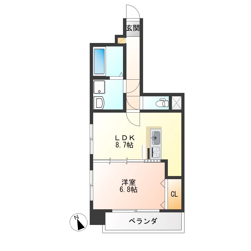 ヴィラージュエクセラン 701号室 間取り
