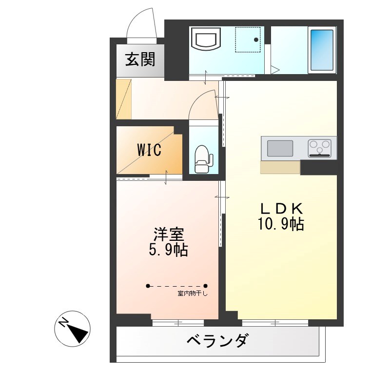 ヴィラーチェS 207号室 間取り