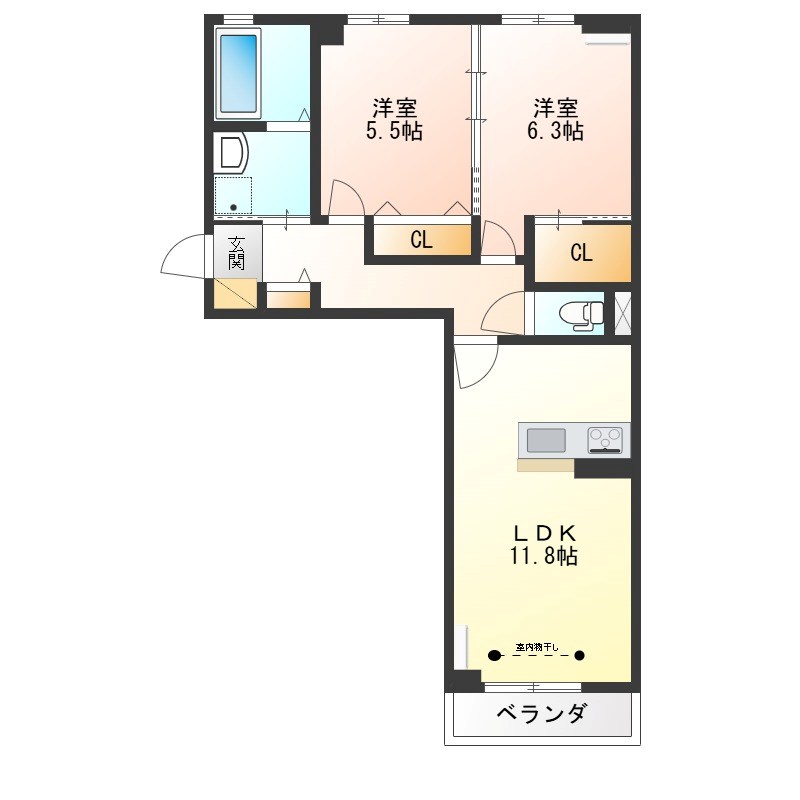 ヴィラーチェS 306号室 間取り
