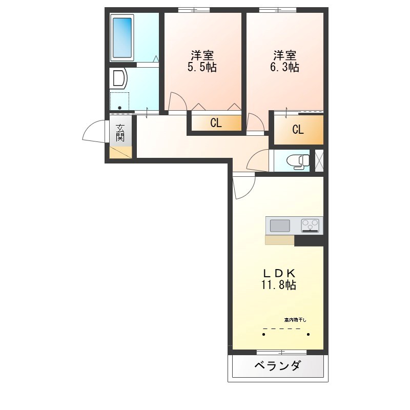 ヴィラーチェS 306号室 間取り