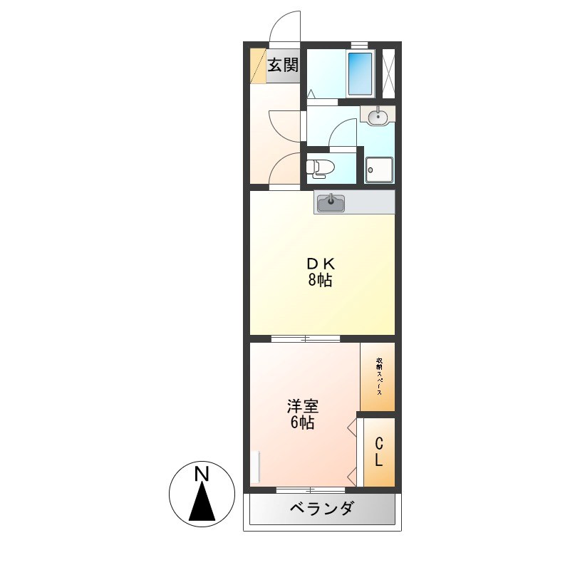 さわやグリーンハイツ 202号室 間取り