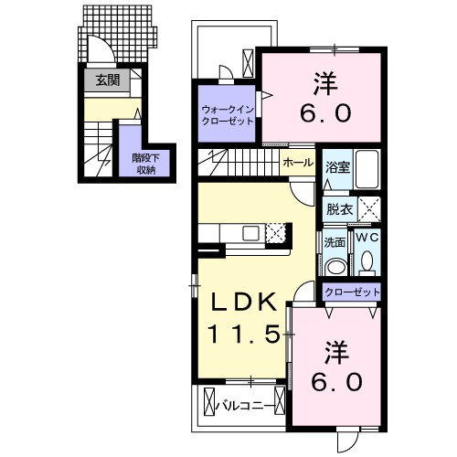 トスカーナＢ 201号室 間取り