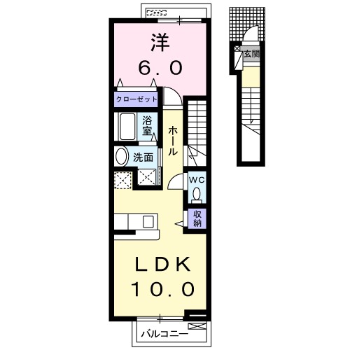 グランパズドリーム砺波Ⅲ 202号室 間取り
