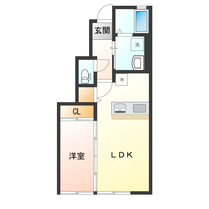 Rio平松 102号室 間取り
