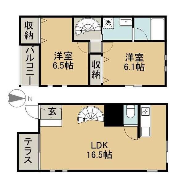 K.I.XシャラN 101号室 間取り