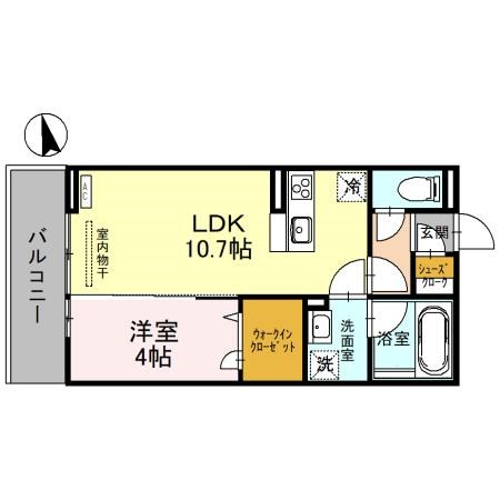 D-noir 203号室 間取り