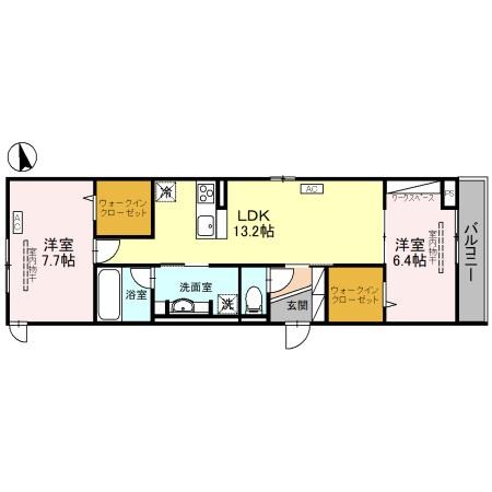 D-GLANZ　EAST 302号室 間取り