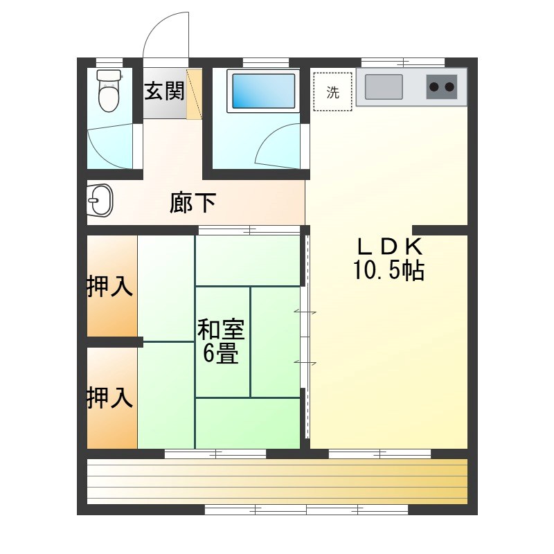 サンクススタジオ藤岡 202号室 間取り