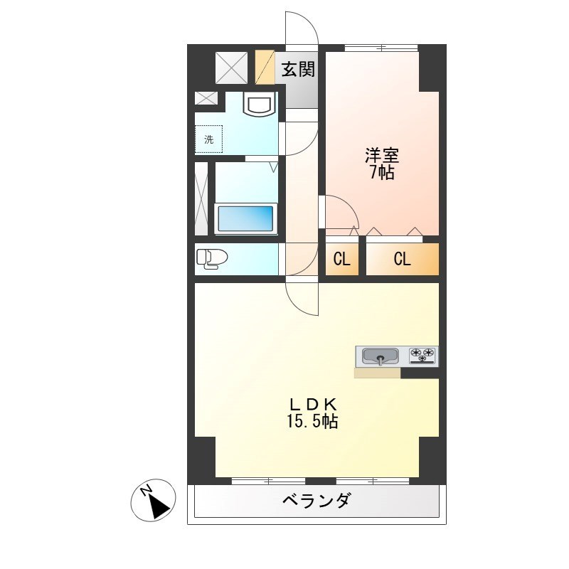 グラース　リオ 203号室 間取り