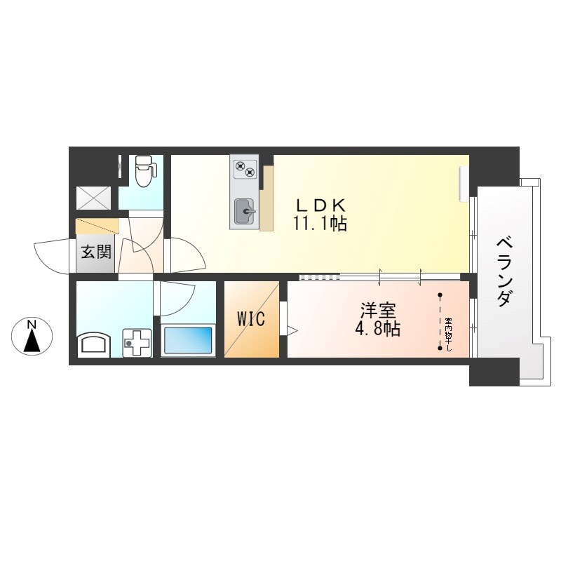 PALMS 205号室 間取り