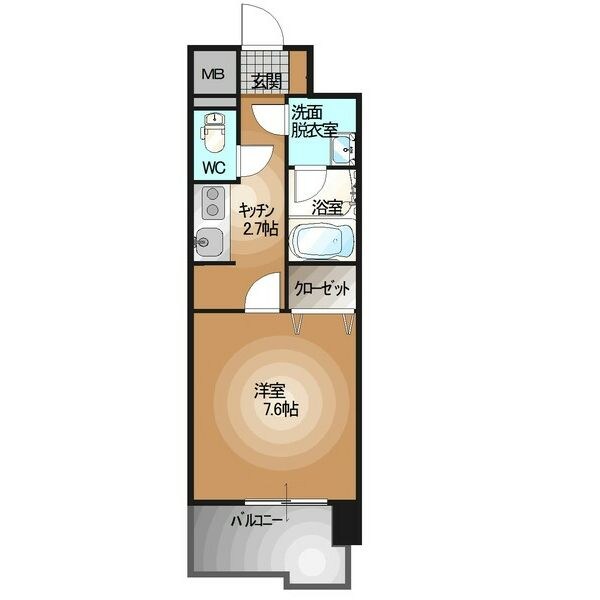 PALMS 1202号室 間取り